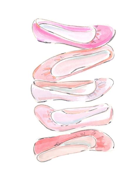 Ballet Flats Print Instant Art Print Fashion Print Shabby Chic