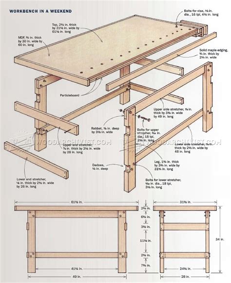 Basic Woodworking Bench Plans Free Ofwoodworking
