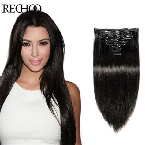 Remy Virgin Brazilian Hair Clip In Extensions 120g Clip In Brazilian