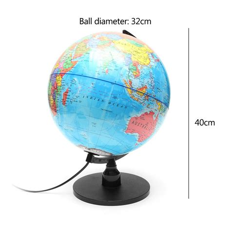 32cm Big Large Earth Globe Led World Map With Stan Grandado