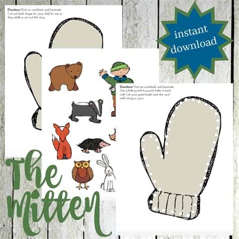 The Mitten Story Printable