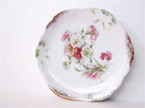 Vintage Bavaria Plate With Floral Pattern Gold Trim Etsy