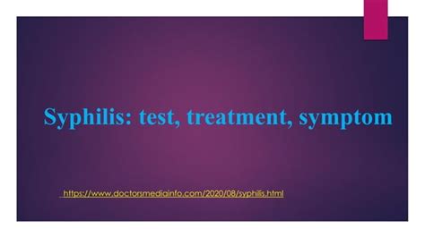 Syphilis Symptomscausestagetreatment Ppt
