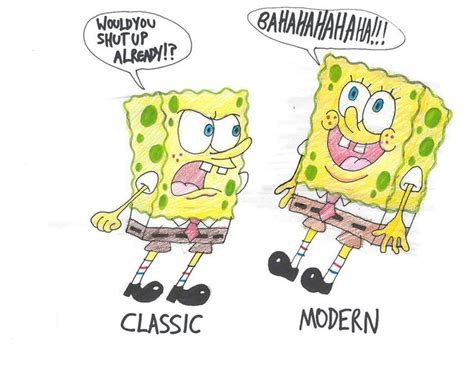 Classic Spongebob Vs Modern Spongebob By Shrekitralph On Deviantart