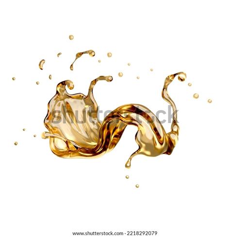 Olive Engine Oil Splash Isolated On Stock Illustration 2218292079