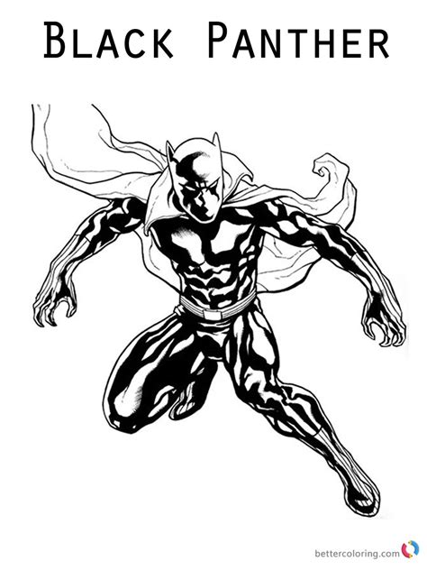 Black Panther Coloring Pages For Kids Black Panther Coloring Pages