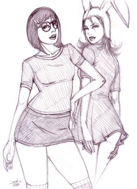 Diego Steffens Tina And Louise Grown Up Bobs Burger Fan Art