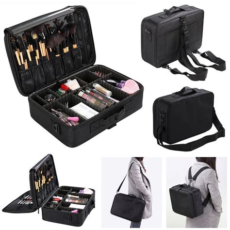 Zimtown 16 Professional Makeup Bag Cosmetic Case Storage Handle Organizer Artist Travel Kit