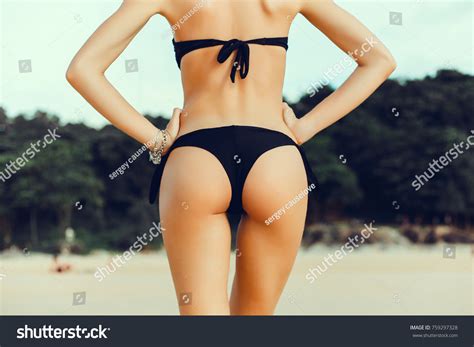 Beauty Women Posing Beach On Bikini Stock Photo Shutterstock