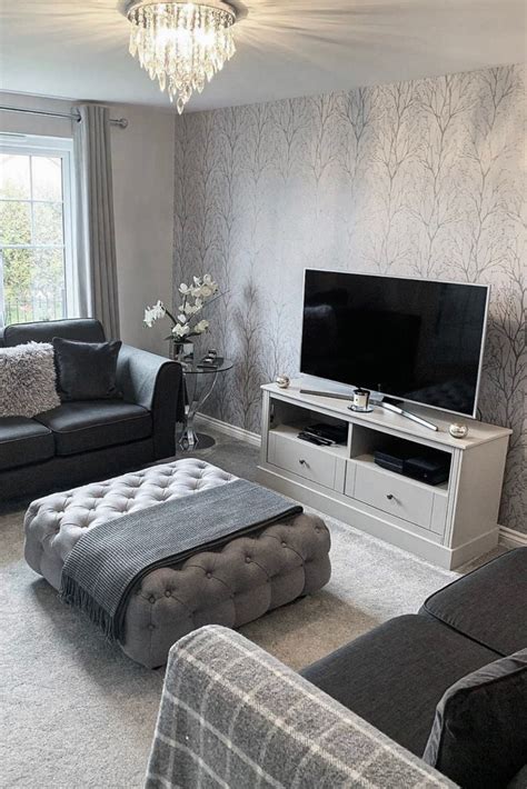 Grey Living Room Wallpaper Ideas