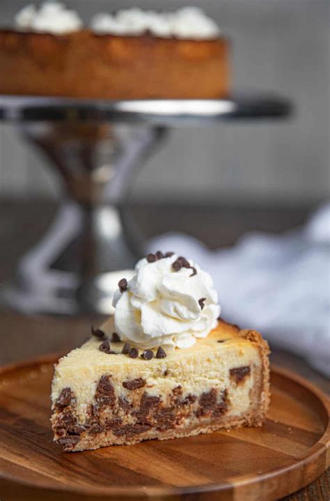 Chocolate Chip Cheesecake Rich Creamy And Easy Dinner Then Dessert