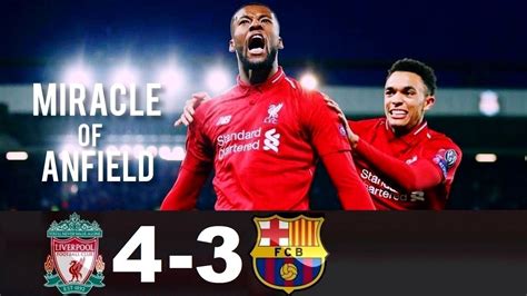 Sadio mané (liverpool) right footed shot from the centre of the box to the bottom left corner. Liverpool vs Barcelona 4-3 ⚽ THE ANFIELD MIRACLE ...