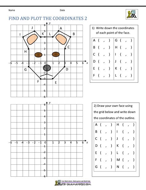 Distance On A Coordinate Plane Worksheets