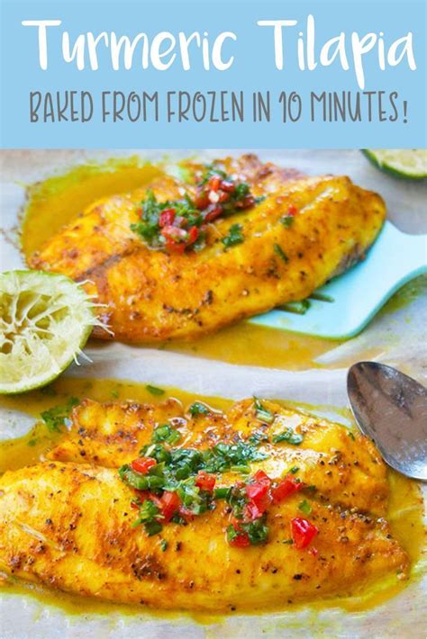 Place on a parchment lined or sprayed pan. Turmeric Baked Tilapia | Recipe in 2020 | Frozen fish ...
