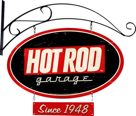 Hot Rod Garage Vintage Metal Sign
