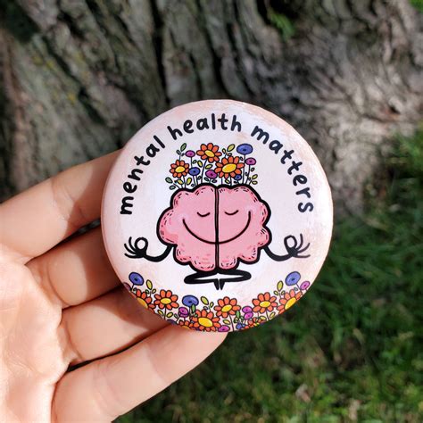 Mental Health Matters Pin Positive Pinback Buttons Pins Etsy