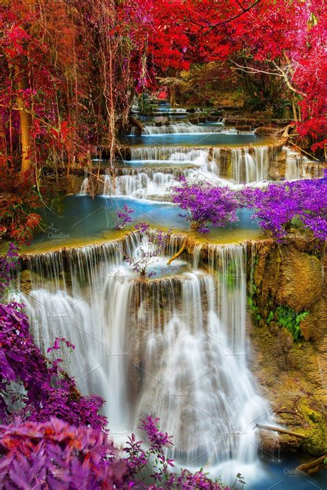 waterfall featuring autumn background and beautiful beautiful waterfalls waterfall nature