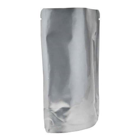 Stand up pouches with zipper are best option for packaging. 2 oz Stand Up Pouch without zipper - Silver