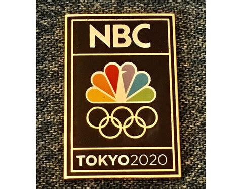 Tokyo 2020 Nbc Olympic Media Sponsor Pin Badge Classic Blue With Logo