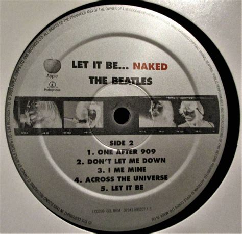 レア盤 The Beatles Let It Be Naked LP Album 7 03 Parlophone 07243