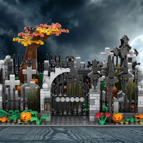 Halloween Haunted Spooky Graveyard Moc Building Set 826 Pcs Brikzz