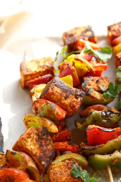 Tandoori Tofu Skewers Recipe Vegan Cooking With Parita