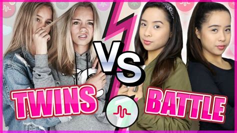 lisa and lena vs caleon twins musical ly battle best musically battle
