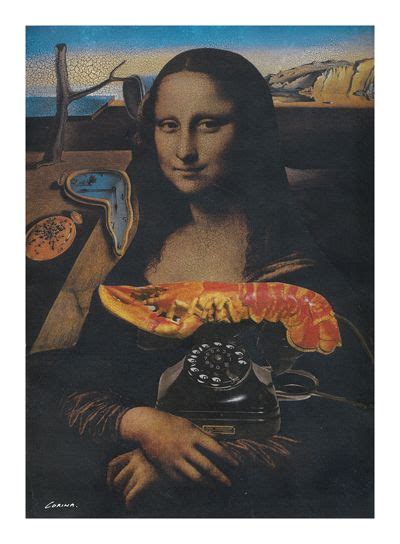 Salvador Dali Mona Lisa With Lobster Phone