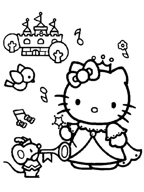 Hello Kitty Dibujos Animados Infantiles Para Colorear Reverasite