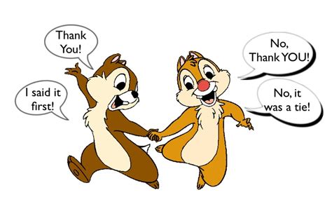 Thank You Chip And Dale Classic Cartoon Characters Favorite