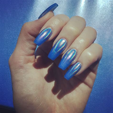 Blue Holographic Ombré Holographic Nail Polish Holographic Nails