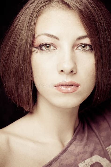 Beautiful Girl Studio Portrait Stock Image Image Of Beauty Glamour