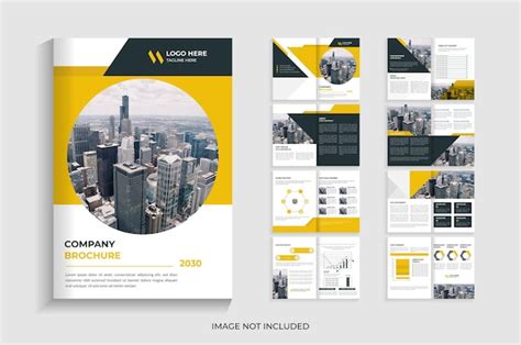 Premium Vector Modern 16 Page Company Brochure Template Design