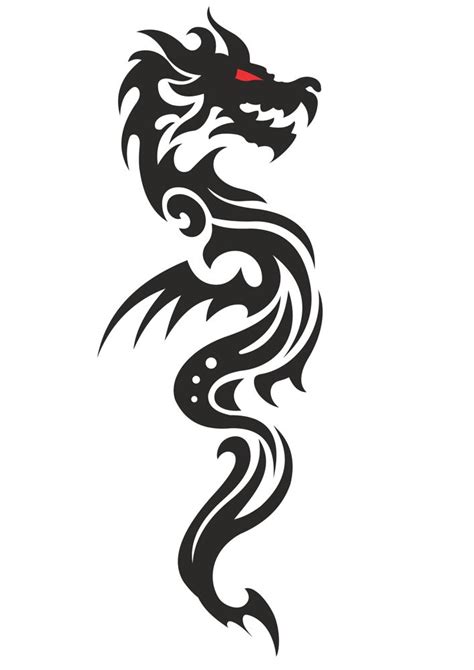 Cool Tribal Dragon Tattoo Design Free Cdr Vectors Art For Free Download