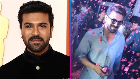 Rrrs Ram Charan Celebrates Birthday With Over The Top Celebration