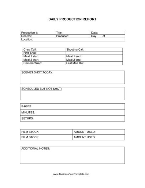 Daily Production Report Template Fill Out Sign Online And Download
