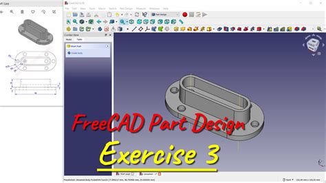 Exercise 3 Freecad Part Design Tutorial For Beginner Youtube