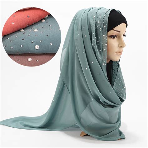 Muslim Women Clothing Hijab Muslim Headscarf Hijab Hijab Underscarf Scarf Pearl Aliexpress
