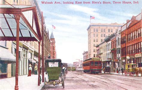 Terre Haute Postcards Wabash Avenue 3