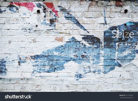White Brick Wall Ripped Street Poster Stock Photo 371102819 Shutterstock