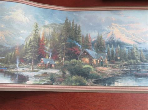 Free Download Thomas Kinkade Cottage Wall Paper Border Wallpaper Border