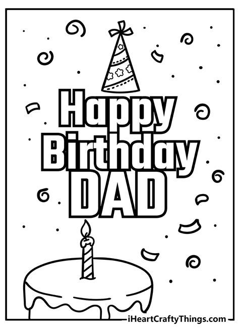 10 Best Printable Birthday Cards For Dad Printablee Com Dad Grandpa Printable Coloring