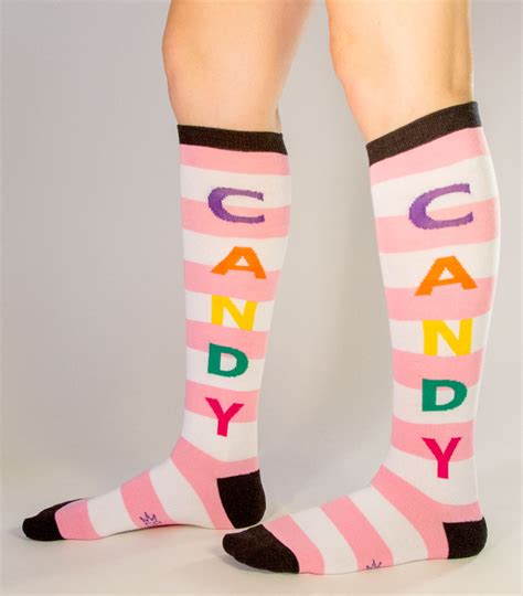 Candy Socks Pinkwhiteblack 995 Unique Ts And Fun Products By Funslurp