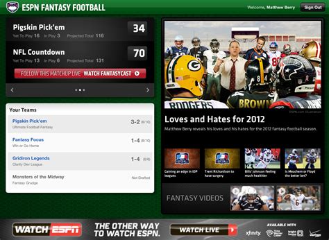 See more of espn fantasy on facebook. ESPN Launches New Fantasy Football App for iPad - ESPN ...