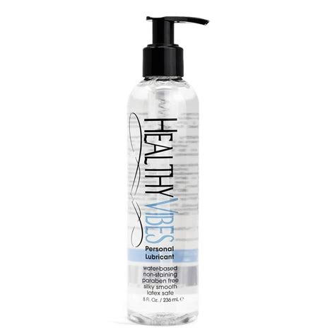 Water Based Sex Lube 8 Oz By Healthy Vibes Intimate Personal Lubricant Stain Free And Condom Safe
