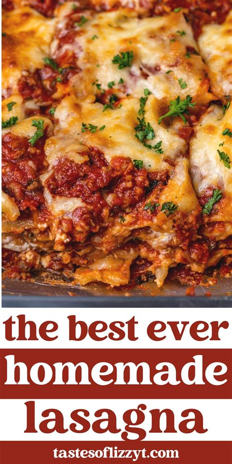 Classic Homemade Lasagna Recipe Tastes Of Lizzy T