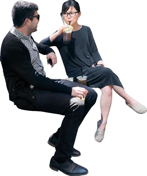 Sitting Man And Woman Png Cut Out People People Png Render People