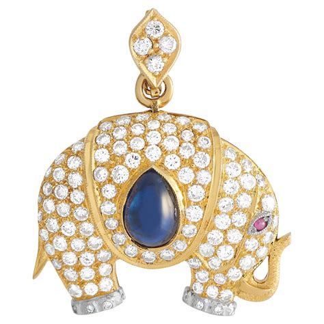 Faberge Diamond Set Egg Pendant In The Form Of An Elephant At 1stdibs