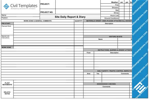 Whatever the incentive, this assortment of diary website templates is the place to start! Project Management Documents - Civil Engineering Templates