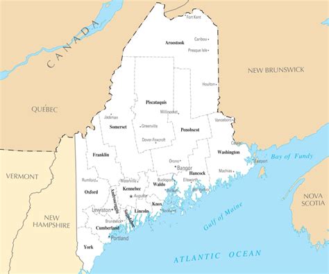 Maine City Map Large Printable High Resolution And Standard Map